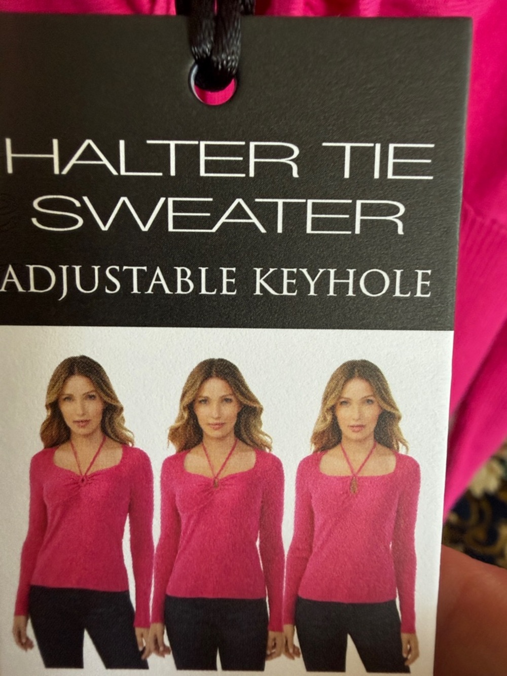 sofia by sofia vergara Pink Halter Tie‎ Sweater- NWT